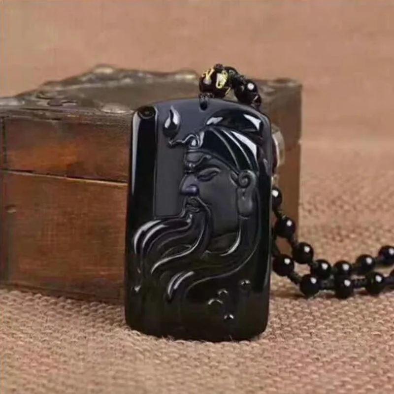 jewelry fine natural black obsidiant pendant carved guanyu lucky amulet necklace with free bead chain women men gift
jewelry fine natural black obsidiant pendant carved guanyu lucky amulet necklace with free bead chain women men gift