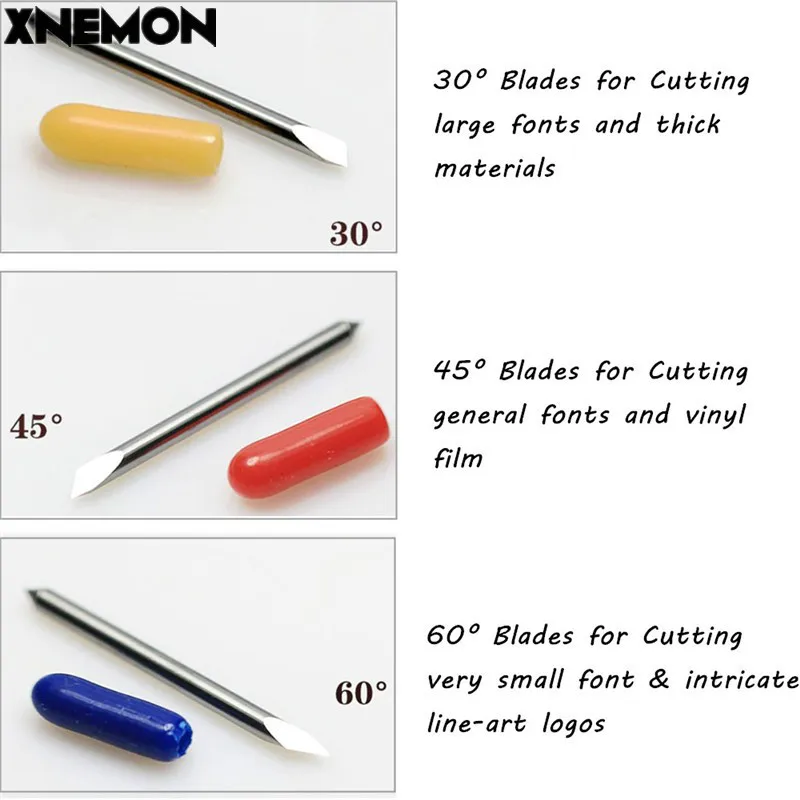 XNEMON Durable for Graphtec CB09 Blades for Vinyl Plotter Cutter 30 45 60 Degree 19mm Long Diameter: 0.9mm with a Spring
XNEMON Durable for Graphtec CB09 Blades for Vinyl Plotter Cutter 30 45 60 Degree 19mm Long Diameter: 0.9mm with a Spring