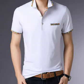 2019 summer new Polo shirt men's fashion classic casual stitching lace Polo Homme lapel cotton men's short-sleeved Polo shirt
2019 summer new Polo shirt men's fashion classic casual stitching lace Polo Homme lapel cotton men's short-sleeved Polo shirt