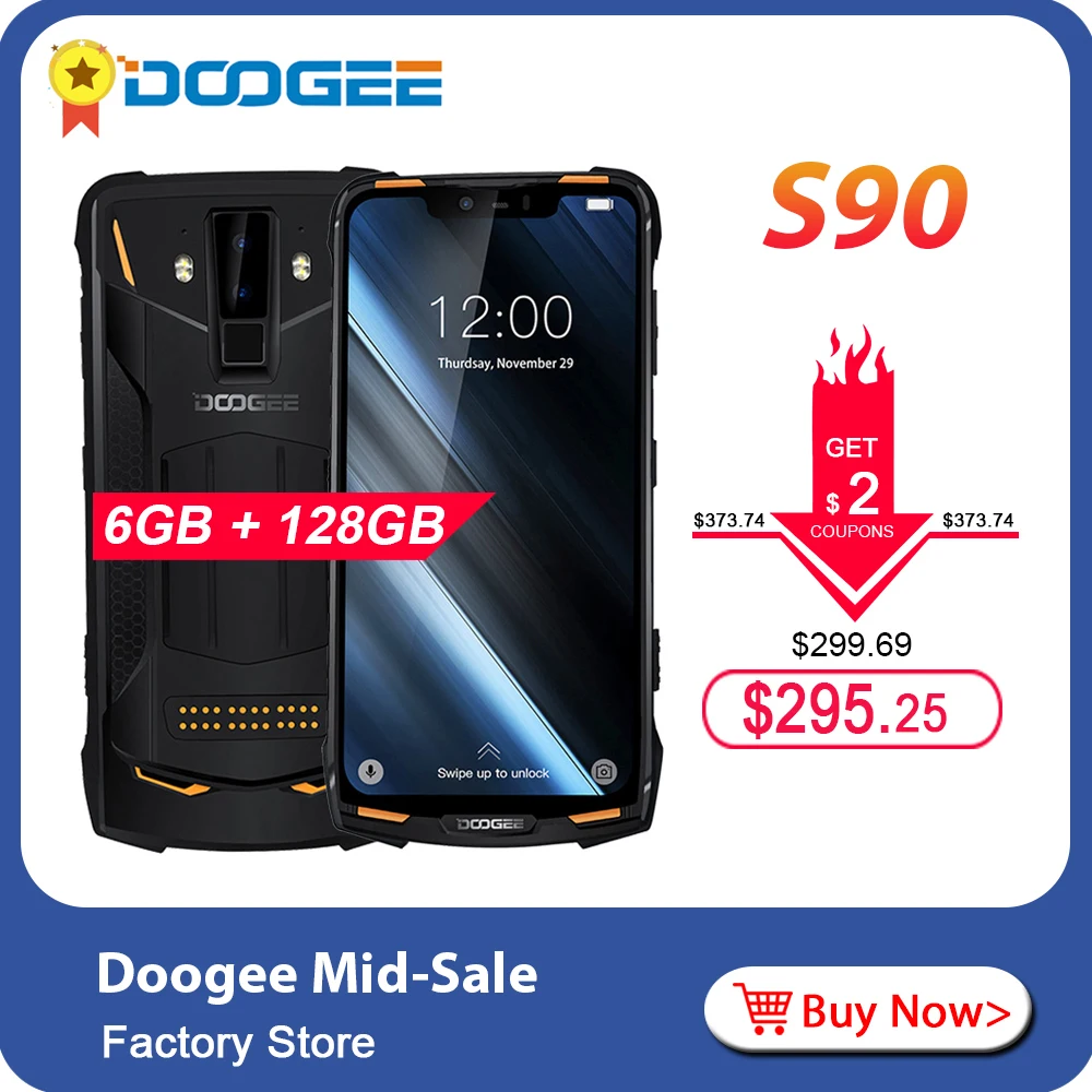 DOOGEE S90 Modular Smartphone Helio P60 Octa core NFC 6.18 FHD+ Android 8.1 IP68/IP69K 6GB 128GB 16MP Camera 4G Mobile Phone
DOOGEE S90 Modular Smartphone Helio P60 Octa core NFC 6.18 FHD+ Android 8.1 IP68/IP69K 6GB 128GB 16MP Camera 4G Mobile Phone