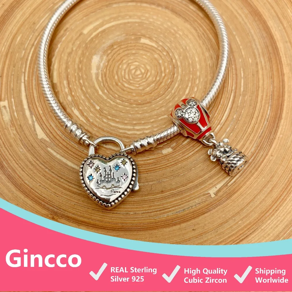 Gincco Mickey Hot Air Balloon Charm and Disni Castle Bracelet fit Original Pandora Bracelet DIY Sterling Silver 925 Charm
Gincco Mickey Hot Air Balloon Charm and Disni Castle Bracelet fit Original Pandora Bracelet DIY Sterling Silver 925 Charm