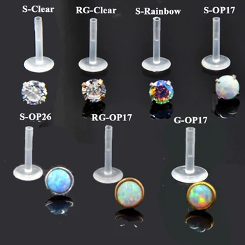 BOG-7PCS AB&Clear&Opal Zircon Bioplast PTFE Labret Lip Bar Ring Monroe Lip Stud Ear Cartiliage Tragus Helix Piercing stud Ring
BOG-7PCS AB&Clear&Opal Zircon Bioplast PTFE Labret Lip Bar Ring Monroe Lip Stud Ear Cartiliage Tragus Helix Piercing stud Ring