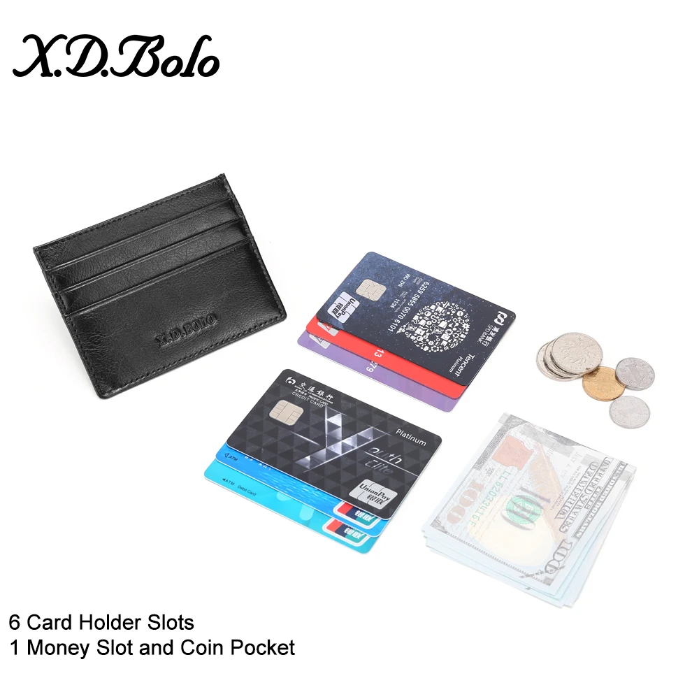 X.D.BOLO 2019 New Card Holder Leather Men's Cards Wallet Small Travel Front Poacket Card Case Fashion Women Card Wallets
X.D.BOLO 2019 New Card Holder Leather Men's Cards Wallet Small Travel Front Poacket Card Case Fashion Women Card Wallets