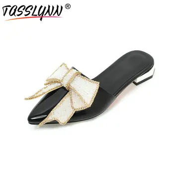 TASSLYNN 2018 Women Pumps Slip on Bow Tie Shoes Pointed Toe Low Heels Patent Leather Slingback Ladies Wedding Shoes Size 34-43
TASSLYNN 2018 Women Pumps Slip on Bow Tie Shoes Pointed Toe Low Heels Patent Leather Slingback Ladies Wedding Shoes Size 34-43