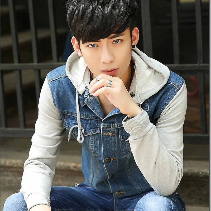 2016 Korean New Men's Denim Jacket Mens Hooded Jacket Winter Coat Long Sleeved Shirt Slim Jeans
2016 Korean New Men's Denim Jacket Mens Hooded Jacket Winter Coat Long Sleeved Shirt Slim Jeans