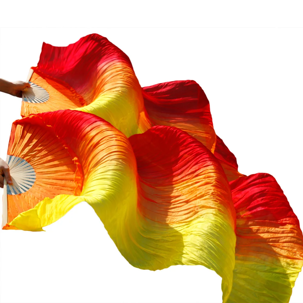 2018 High selling 100% Real Silk Veils 1 Pair handmade women Quality Silk Belly Dance Fans Dance red + orange + yellow
2018 High selling 100% Real Silk Veils 1 Pair handmade women Quality Silk Belly Dance Fans Dance red + orange + yellow