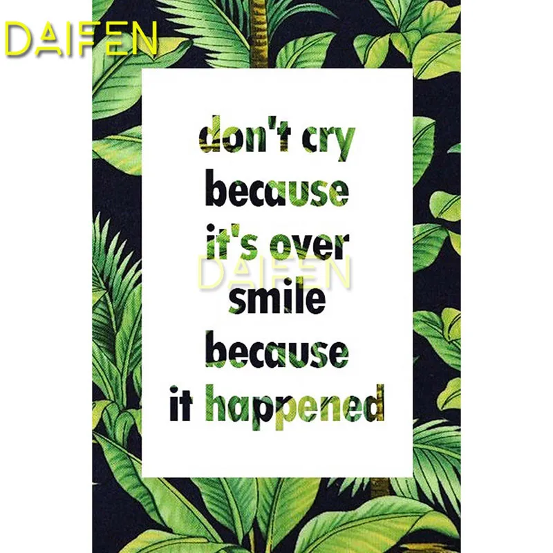 Full Square Diamond embroidery don't cry because it's over smile 5D DIY Diamond painting Cross stitch Full Round Diamond mosaic
Full Square Diamond embroidery don't cry because it's over smile 5D DIY Diamond painting Cross stitch Full Round Diamond mosaic