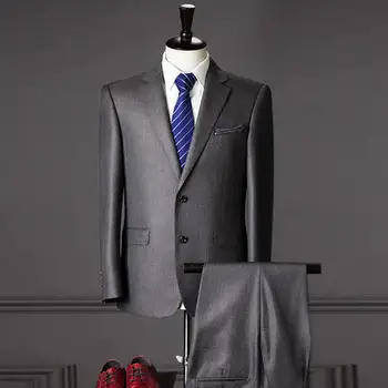 (Jacket+Pant) Luxury Men Gray Wedding Suit Male Blazers Slim Fit Suits For Men Costume Business Formal Party Classic Style
(Jacket+Pant) Luxury Men Gray Wedding Suit Male Blazers Slim Fit Suits For Men Costume Business Formal Party Classic Style