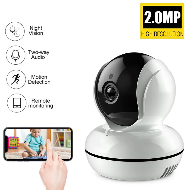 SMARSECUR New version Wifi IP Camera Network Wireless 2.0MP 1080P HD Camera CCTV Security Camera Home Security Baby Monitor
SMARSECUR New version Wifi IP Camera Network Wireless 2.0MP 1080P HD Camera CCTV Security Camera Home Security Baby Monitor