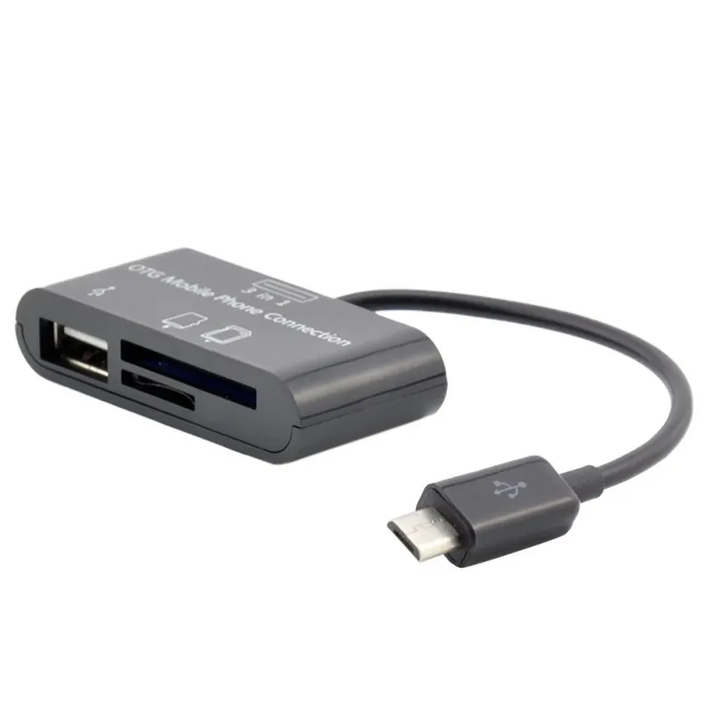 Micro USB interface Portable USB Card Reader Multi-port Compatible With SD/TF/SDHC Memory Cards Support OTG
Micro USB interface Portable USB Card Reader Multi-port Compatible With SD/TF/SDHC Memory Cards Support OTG