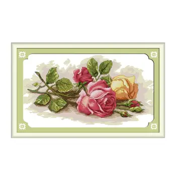 Watercolor rose handmade sewing kit 11CT 14CT cross stitch kit white cloth sewing China wholesale embroidery paintings
Watercolor rose handmade sewing kit 11CT 14CT cross stitch kit white cloth sewing China wholesale embroidery paintings