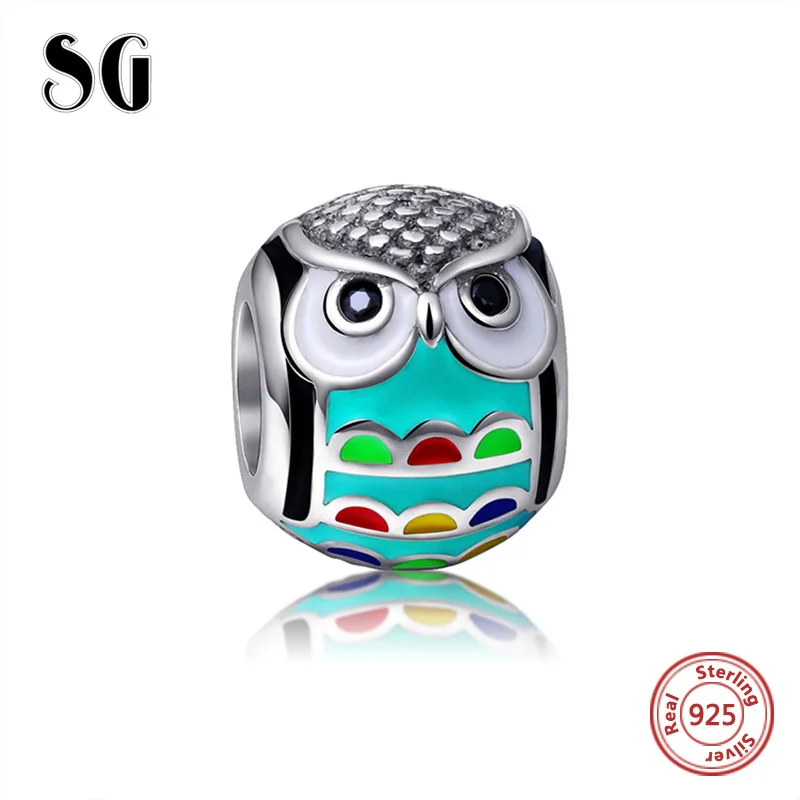 SG 925 sterling silver cute animal owl charms beads with colorful enamel Fit authentic Europe bracelet jewelry for women gifts
SG 925 sterling silver cute animal owl charms beads with colorful enamel Fit authentic Europe bracelet jewelry for women gifts