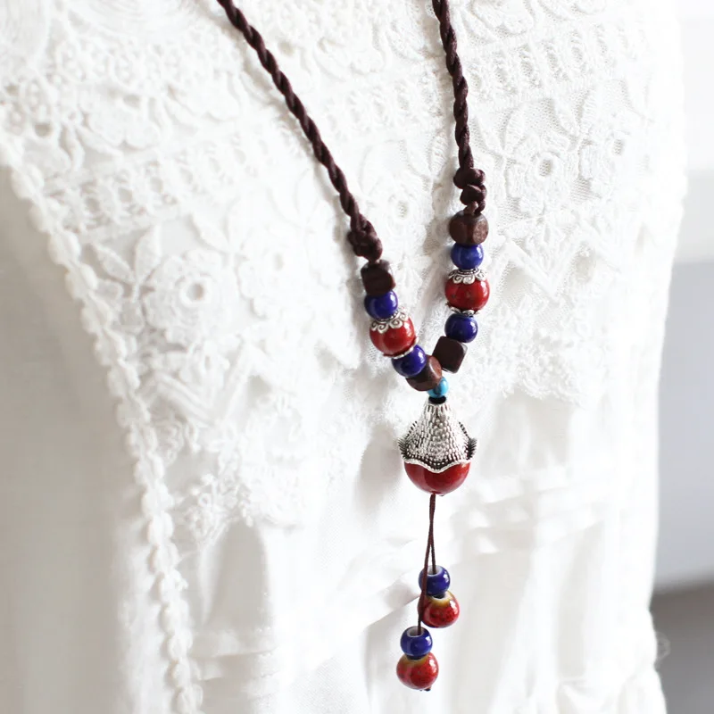 St.kunkka Ceramic Beads Statement Necklaces For Woman Leaf Wood Long Sweater Chain Necklaces Pendants Chokers Collar Ethnic Gift
St.kunkka Ceramic Beads Statement Necklaces For Woman Leaf Wood Long Sweater Chain Necklaces Pendants Chokers Collar Ethnic Gift