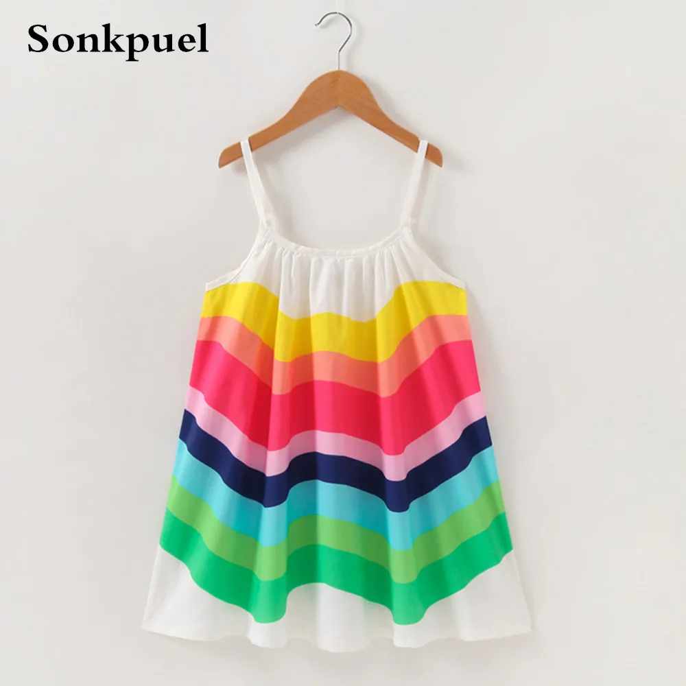Dress for Girl Children Clothing Summer Baby Girls Sleeveless Rainbow Dresses Clothes Kids Girl Cotton Princess Dress Outfit
Dress for Girl Children Clothing Summer Baby Girls Sleeveless Rainbow Dresses Clothes Kids Girl Cotton Princess Dress Outfit