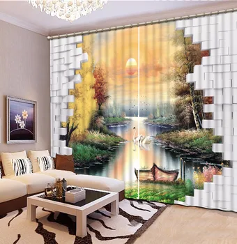 custom 3d curtains Swan sun painting curtains window living room bedroom modern blackout curtains 2019
custom 3d curtains Swan sun painting curtains window living room bedroom modern blackout curtains 2019