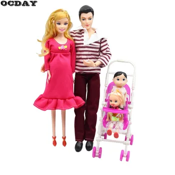OCDAY 5 People Dolls Suit Doll Family Members Pregnant Mom Dad Baby and 2 Kids Carriage Christmas Gift Doll Toys for Children
OCDAY 5 People Dolls Suit Doll Family Members Pregnant Mom Dad Baby and 2 Kids Carriage Christmas Gift Doll Toys for Children