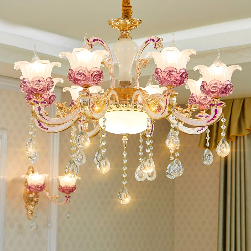 Modern Ceiling Chandelier Crystal Romantic Dining Room Lights Hanging Pendant Contemporary Chandeliers for Bedroom Lamp Foyer
Modern Ceiling Chandelier Crystal Romantic Dining Room Lights Hanging Pendant Contemporary Chandeliers for Bedroom Lamp Foyer