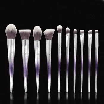 10pcs Mermaid Makeup Brushes For Foundation Powder Blusher Contour Eyeshadow Makeup Brush Set Crystal gradient pincel maquiagem
10pcs Mermaid Makeup Brushes For Foundation Powder Blusher Contour Eyeshadow Makeup Brush Set Crystal gradient pincel maquiagem