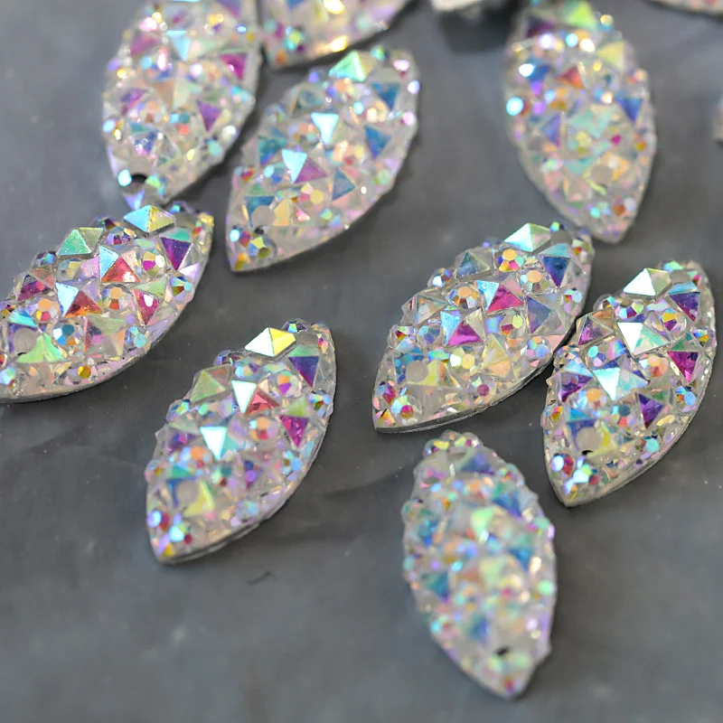 15x7mm 50pcs Marquise Shine Crystal AB Colorful Sew on Rhinestones Resin Sewing on Stones for Garment Jewelry B1093
15x7mm 50pcs Marquise Shine Crystal AB Colorful Sew on Rhinestones Resin Sewing on Stones for Garment Jewelry B1093
