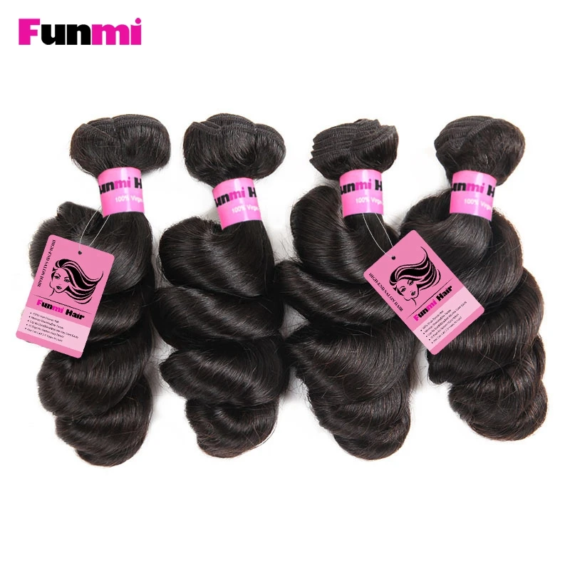 Funmi Peruvian Virgin Hair Loose Wave Human Hair Extensions 100% Unprocessed Virgin Hair 4 Bundles No Tangel for Hair Salon
Funmi Peruvian Virgin Hair Loose Wave Human Hair Extensions 100% Unprocessed Virgin Hair 4 Bundles No Tangel for Hair Salon