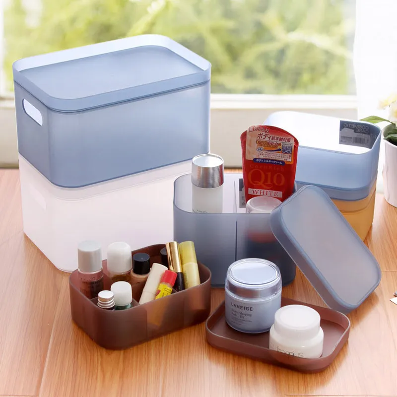 1Pc Modern Simple Desktop Plastic Cosmetic Storage Box Dull Polish Transparent With Cover Storage Box Desktop Sundries Organizer
1Pc Modern Simple Desktop Plastic Cosmetic Storage Box Dull Polish Transparent With Cover Storage Box Desktop Sundries Organizer
