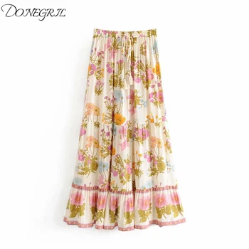 2019 Summer holiday beach skirt women floral print ruffles design elastic waist tassel tie neck Casual Skrit
2019 Summer holiday beach skirt women floral print ruffles design elastic waist tassel tie neck Casual Skrit