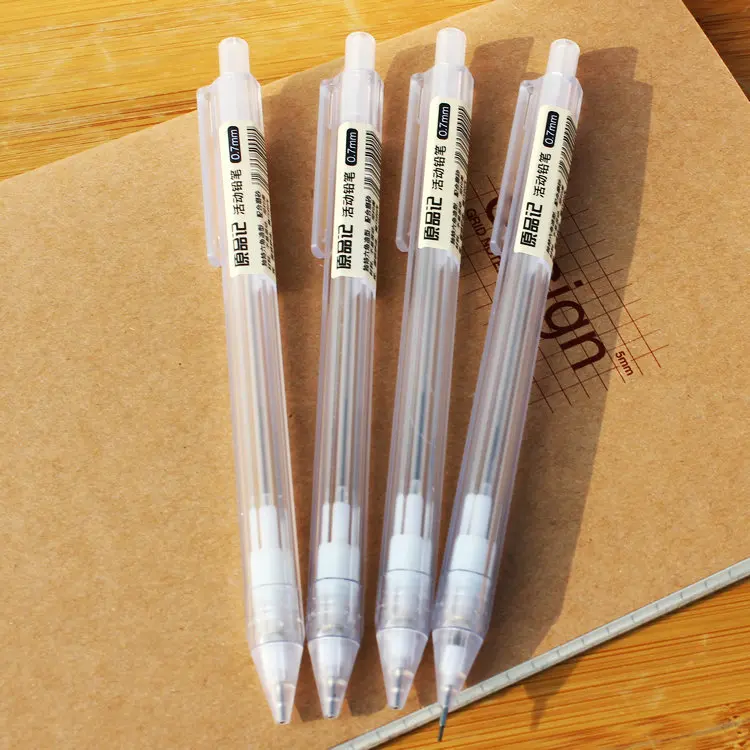 4pcs/ set Kawaii Pencils 0.5mm Mechanical Muji Stationery Lead 0.7 Transparent Simple Automatic Pencil
4pcs/ set Kawaii Pencils 0.5mm Mechanical Muji Stationery Lead 0.7 Transparent Simple Automatic Pencil