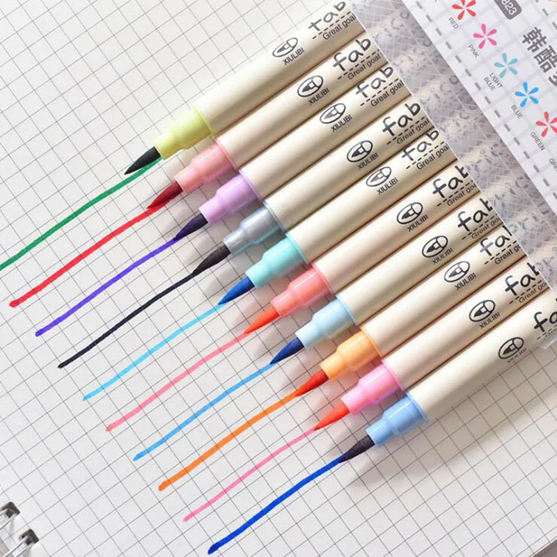 10 Pieces Of Watercolor 10 Color Art Comics Write Color Marker Pen Set Chinese Calligraphy Stationery Painting School Supplies
10 Pieces Of Watercolor 10 Color Art Comics Write Color Marker Pen Set Chinese Calligraphy Stationery Painting School Supplies