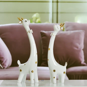 Modern European home decoration living room TV cabinet creative ceramic small ornaments crafts giraffe furnishings
Modern European home decoration living room TV cabinet creative ceramic small ornaments crafts giraffe furnishings