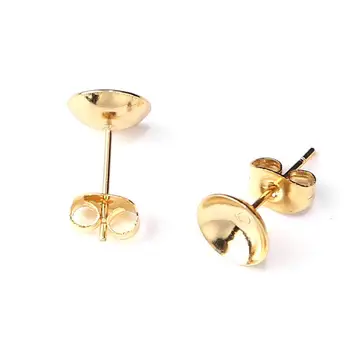 20pcs/lot 8mm Gold color Stainless Steel Earring Settings Cabochon Base bowl Trays for DIY Ear Jewelry Findings
20pcs/lot 8mm Gold color Stainless Steel Earring Settings Cabochon Base bowl Trays for DIY Ear Jewelry Findings