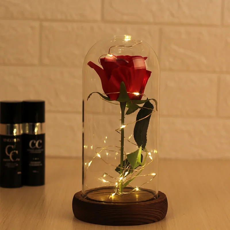 Artificial Rose Everlasting flower LED Light In Glass Cover for Christmas Birthday Party Mother's Day Valentine's Day Gift
Artificial Rose Everlasting flower LED Light In Glass Cover for Christmas Birthday Party Mother's Day Valentine's Day Gift