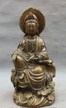 10" China Bronze Buddhism Lotus Kwan-yin GuanYin Pot Bodhisattva Goddess Statue
10" China Bronze Buddhism Lotus Kwan-yin GuanYin Pot Bodhisattva Goddess Statue