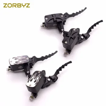 ZORBYZ Universal 22mm Black Cross/Flame Handlebar Control Reservoir Brake Hydraulic Clutch Levers Motorcycle
ZORBYZ Universal 22mm Black Cross/Flame Handlebar Control Reservoir Brake Hydraulic Clutch Levers Motorcycle
