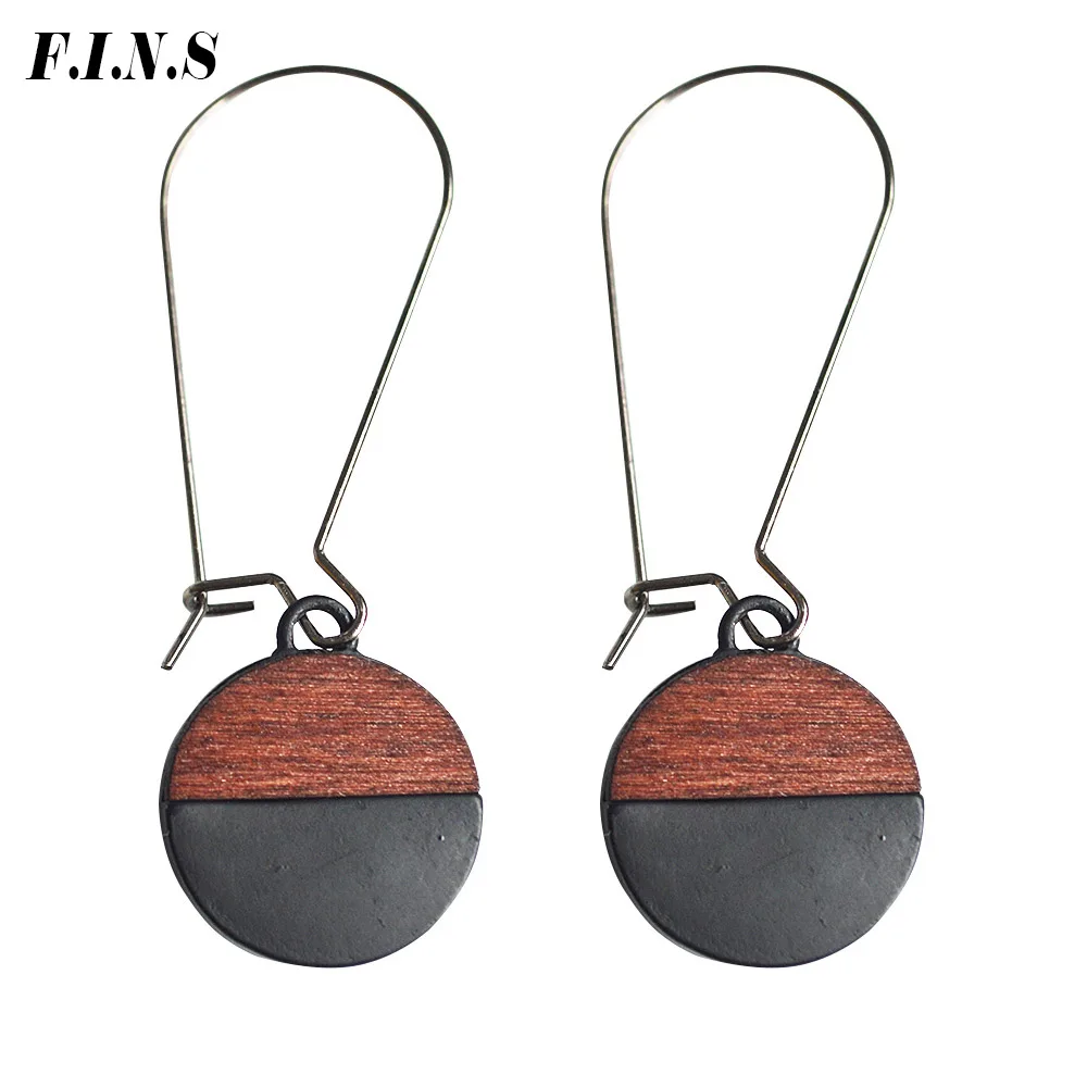 F.I.N.S Vintage Statement Punk Round Brincos New Black Brown Wood Drop Geometric Earrings for Women Earing Fashion Jewelry
F.I.N.S Vintage Statement Punk Round Brincos New Black Brown Wood Drop Geometric Earrings for Women Earing Fashion Jewelry