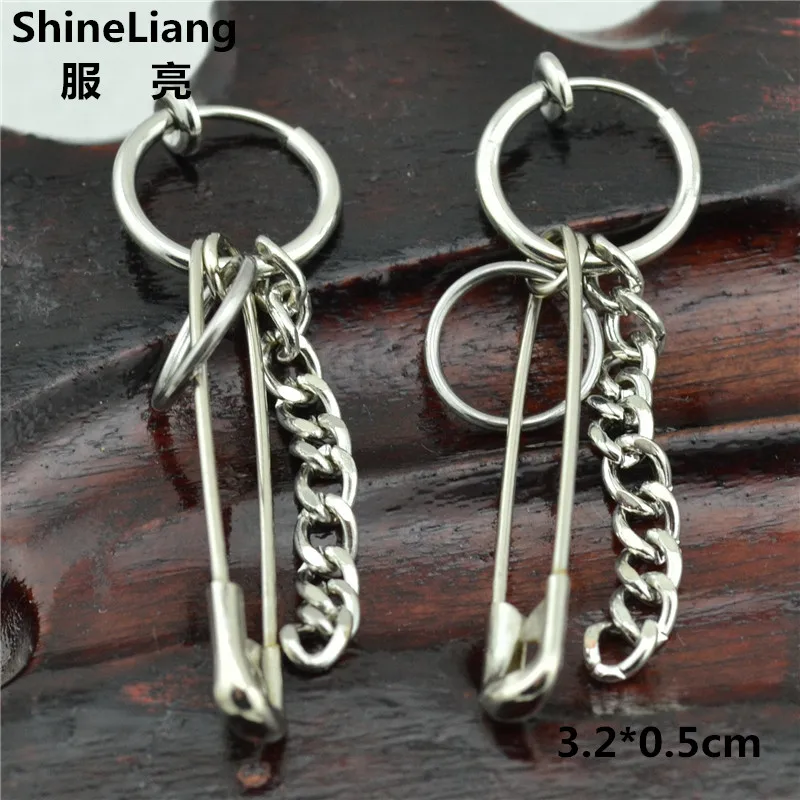 Shineliang New Drop Earrings jewelry for women female clip on ear without piercing no hole silver Pin chain Many ways of wearing
Shineliang New Drop Earrings jewelry for women female clip on ear without piercing no hole silver Pin chain Many ways of wearing