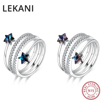LEKANI Crystals From Swarovski Wide Open Ring Resizable Real S925 Silver Fine Finger Jewelry For Women Wedding Party Accessories
LEKANI Crystals From Swarovski Wide Open Ring Resizable Real S925 Silver Fine Finger Jewelry For Women Wedding Party Accessories
