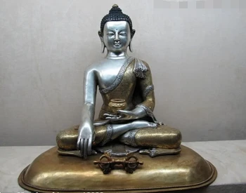 xd 002637 Tibet Fane 100% Pure Bronze Silver Gild exquisite Sakyamuni Buddha Statue
xd 002637 Tibet Fane 100% Pure Bronze Silver Gild exquisite Sakyamuni Buddha Statue
