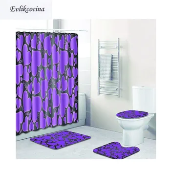 Free Shipping 4Pcs Purple Loves Banyo Paspas Bathroom Bath Mats Set Non Slip Tapete Banheiro Washable Toilet Rugs Alfombra Bano
Free Shipping 4Pcs Purple Loves Banyo Paspas Bathroom Bath Mats Set Non Slip Tapete Banheiro Washable Toilet Rugs Alfombra Bano