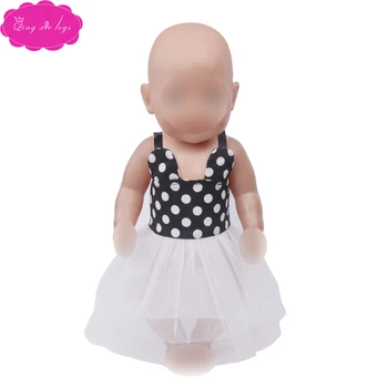 43 cm baby dolls Clothes fashion polka dot lace evening gown dress Baby toys fit American 18 inch Girls doll f573
43 cm baby dolls Clothes fashion polka dot lace evening gown dress Baby toys fit American 18 inch Girls doll f573