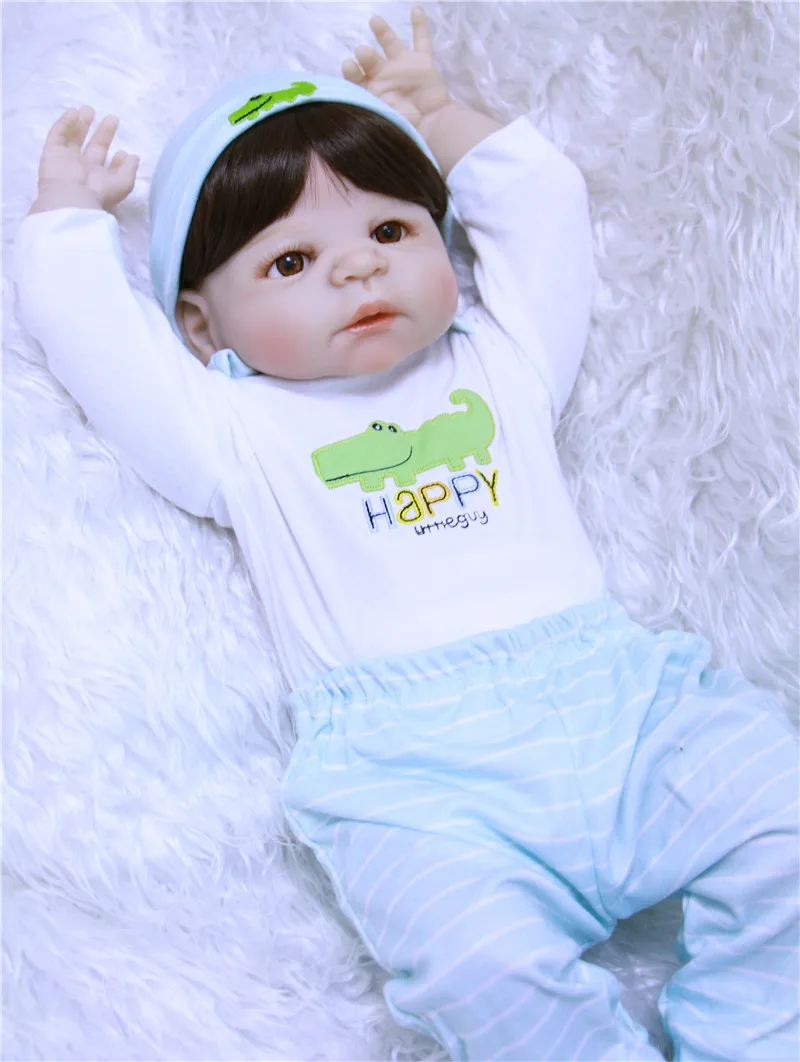 22inch reborn Full silicone babies dolls boy/girl bebe alive happy crocodile adorable baby vivid kids birthday gift bonecas toy
22inch reborn Full silicone babies dolls boy/girl bebe alive happy crocodile adorable baby vivid kids birthday gift bonecas toy