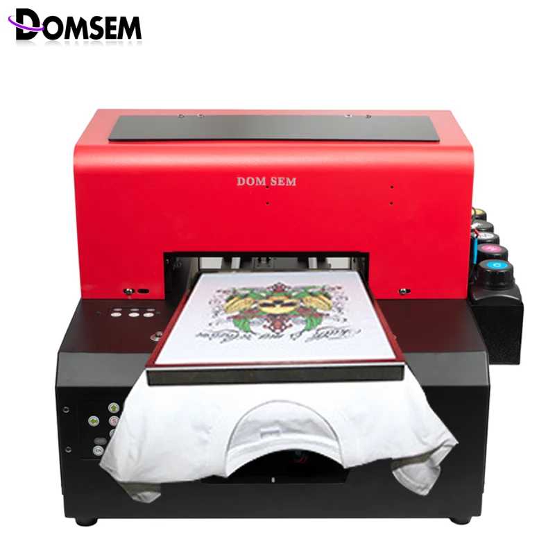 DOMSEM Automatic T-shirt Printer A4 Size Cloth Garment UV Printer With T-shirt Tray/ Ink/ Software DTG Flatbed Printing Machine
DOMSEM Automatic T-shirt Printer A4 Size Cloth Garment UV Printer With T-shirt Tray/ Ink/ Software DTG Flatbed Printing Machine