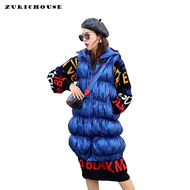ZURICHOUSE Brand Winter Vest Women Long Hooded Waistcoat 2019 Fashion Warm Down Padded Parka Fmelae Sleeveless Jackets Coats
ZURICHOUSE Brand Winter Vest Women Long Hooded Waistcoat 2019 Fashion Warm Down Padded Parka Fmelae Sleeveless Jackets Coats