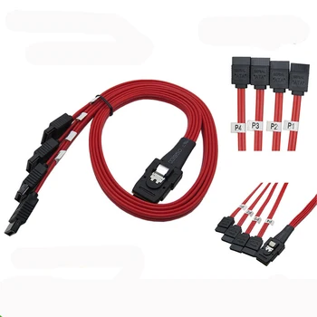 Mini SAS 36Pin SFF 8087 to SATA 1 to 4 Splitter Data Extension Cable for PC Server 50cm Red/Blue/Silver
Mini SAS 36Pin SFF 8087 to SATA 1 to 4 Splitter Data Extension Cable for PC Server 50cm Red/Blue/Silver