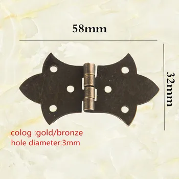 58*32mm furniture hinges for wooden wine gift case box bronze butterfly hinges jewelry box hinges gold hinges wholesale
58*32mm furniture hinges for wooden wine gift case box bronze butterfly hinges jewelry box hinges gold hinges wholesale