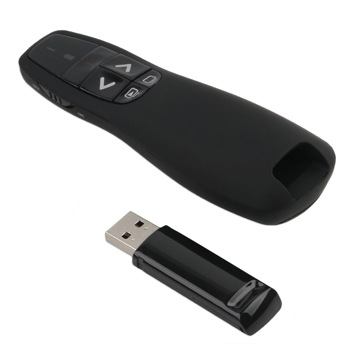R400 2.4Ghz USB Wireless Presenter Red Laser Pointer PPT Remote Control for Powerpoint Presentation
R400 2.4Ghz USB Wireless Presenter Red Laser Pointer PPT Remote Control for Powerpoint Presentation