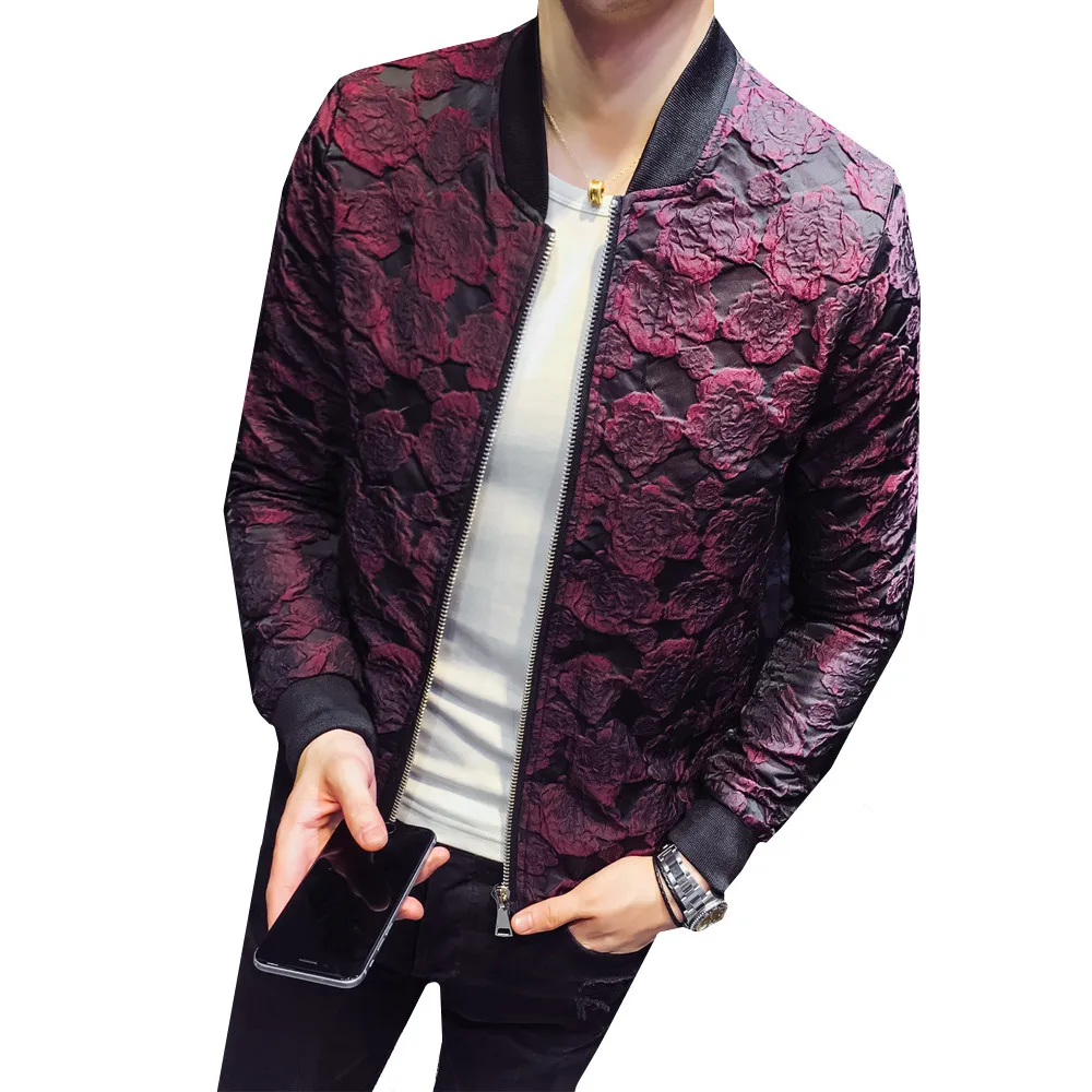 2019 Spring Autumn Jacquard Bomber Baseball collar Jackets Men Luxury Party Male Slim Fit Jacket Outfit Club Bar Coat 4XL
2019 Spring Autumn Jacquard Bomber Baseball collar Jackets Men Luxury Party Male Slim Fit Jacket Outfit Club Bar Coat 4XL