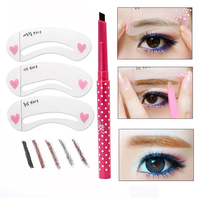 1Pcs Eyebrow Pencil Longlasting Waterproof Durable Automaric Eye Brow Liner+3 Eyebrow Shaping Stencils Grooming Kit Makeup Tools
1Pcs Eyebrow Pencil Longlasting Waterproof Durable Automaric Eye Brow Liner+3 Eyebrow Shaping Stencils Grooming Kit Makeup Tools