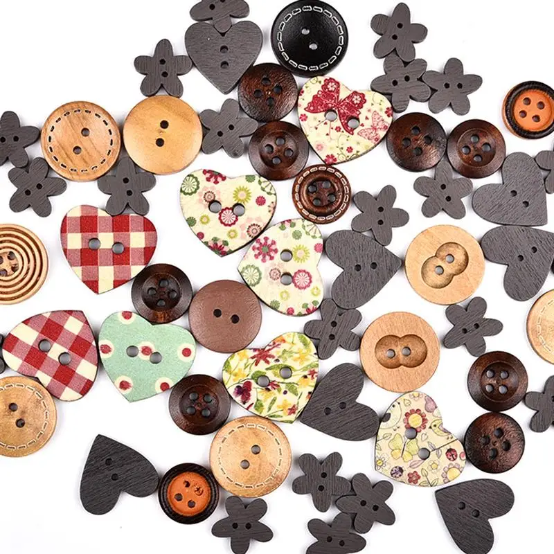 100pcs Retro Random Mixed Wood Button Sew Accessories Scrapbooking Wooden Buttons For Clothing DIY Handmade Craft
100pcs Retro Random Mixed Wood Button Sew Accessories Scrapbooking Wooden Buttons For Clothing DIY Handmade Craft