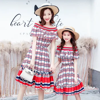 Summer Mommy and me Short Sleeve Princess Dresses Family Matching Outfits Mother Daughter Girls Dress Beach Vacation Clothing 
Summer Mommy and me Short Sleeve Princess Dresses Family Matching Outfits Mother Daughter Girls Dress Beach Vacation Clothing