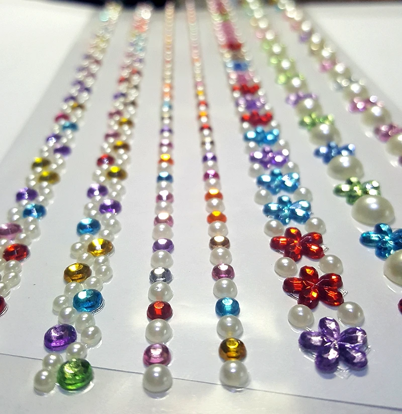 12 Sheet Colorful Flower FLOURISH Crystal Pearl Strip Border Sticker Gem Wedding Card Paper Craft Supplies Car Phone Home Decor
12 Sheet Colorful Flower FLOURISH Crystal Pearl Strip Border Sticker Gem Wedding Card Paper Craft Supplies Car Phone Home Decor